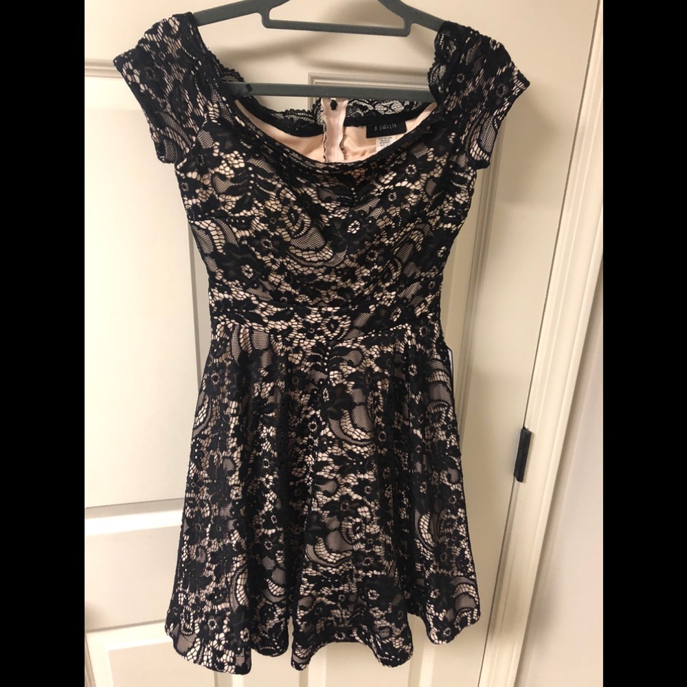 Black lace party dress